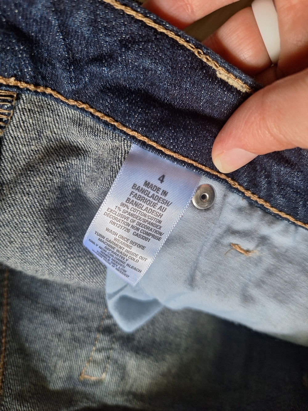 [[Aeropostale]] Dark Blue Distressed Denim Roll-Cuff Shorts - Picture 6 of 6